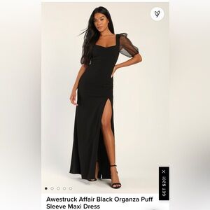 Lulus black puff sleeve dress